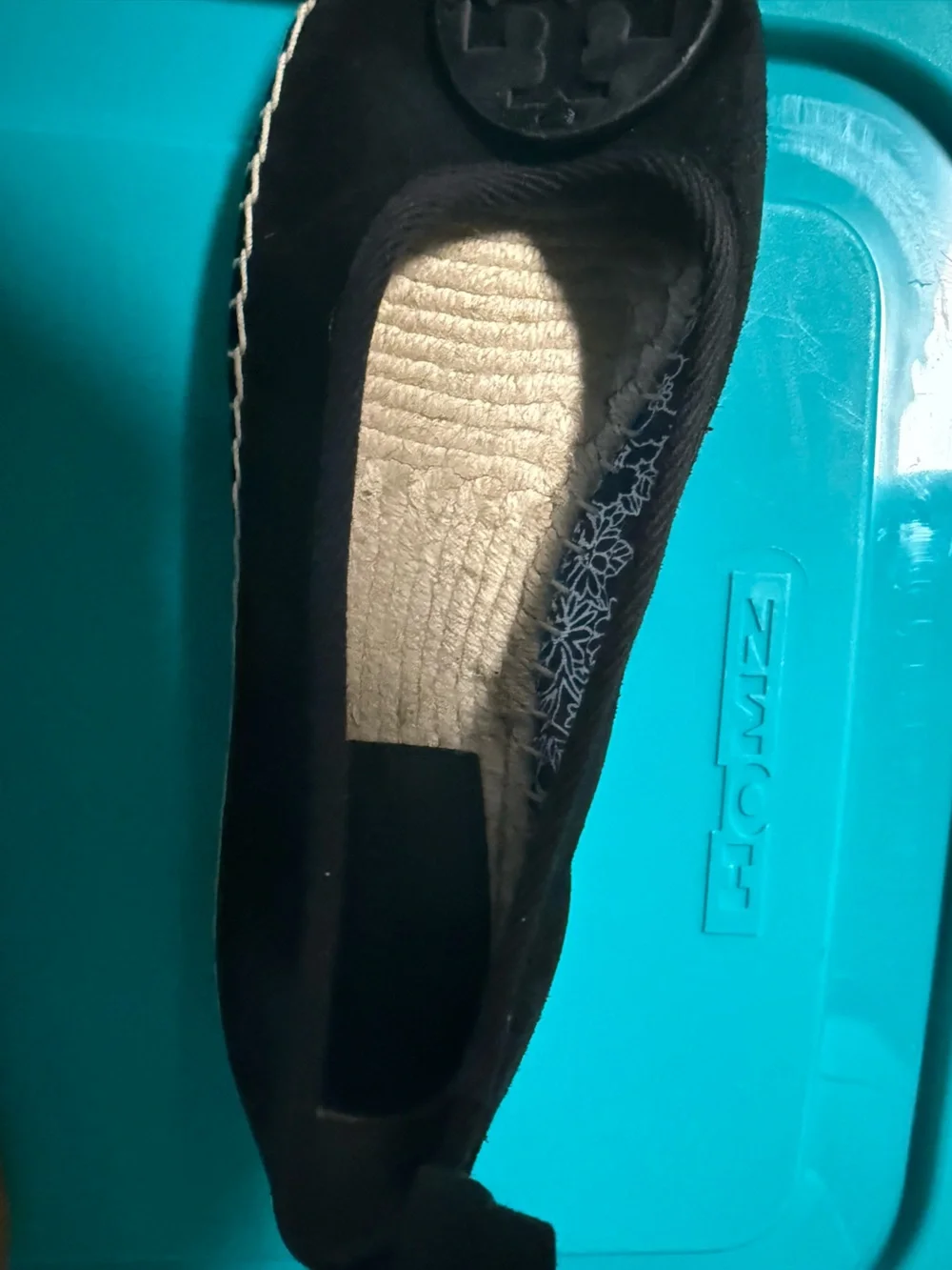 Tory Burch Minnie ballet espadrilles size 8 1/2 black